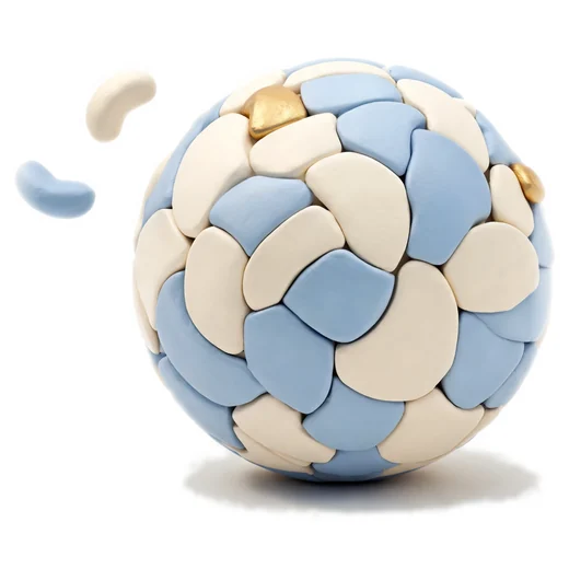 A ball made of many pieces